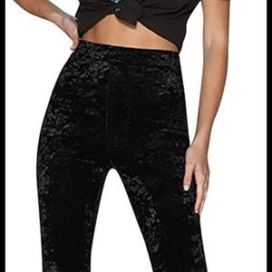 Velvet flare leggings
